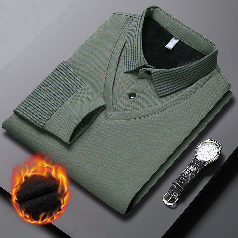 š Hot Saleš„Striped Lapel Fake Two-Piece Shirt