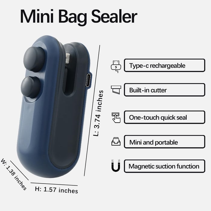 š„Buy 1 Get 1 Freeš„Small Household Portable Snack Plastic Bag Heat Sealing Machine