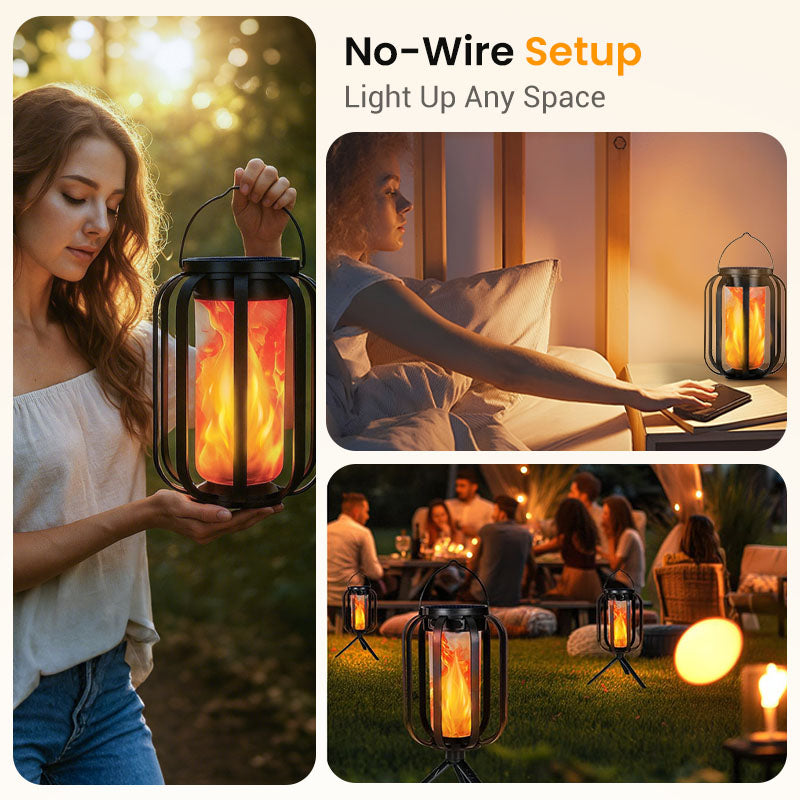 BougeRV 9 inch Solar waterproof lantern with base