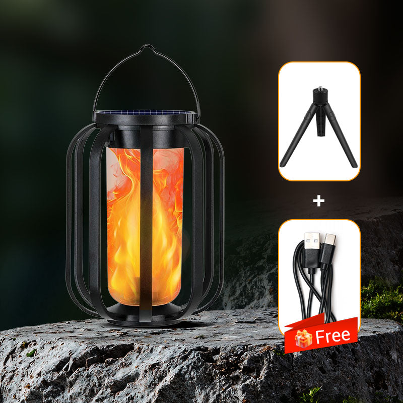 BougeRV 9 inch Solar waterproof lantern with base