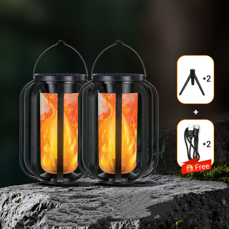 BougeRV 9 inch Solar waterproof lantern with base