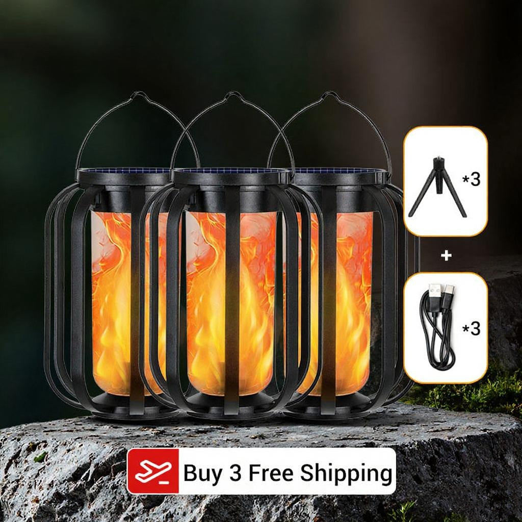 BougeRV 9 inch Solar waterproof lantern with base