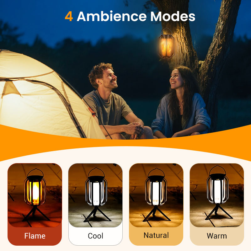 BougeRV 9 inch Solar waterproof lantern with base
