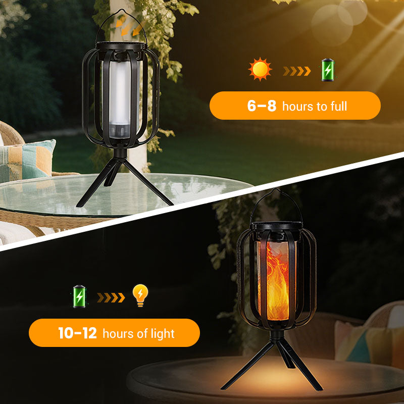 BougeRV 9 inch Solar waterproof lantern with base