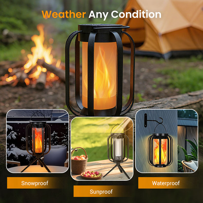BougeRV 9 inch Solar waterproof lantern with base