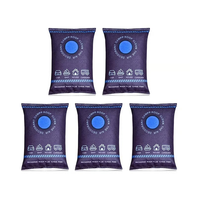 ❄️ BUY 2 GET 3 FREE! 🌬️ REUSABLE DEHUMIDIFIER BAG - Color-Changing Indicator, High-Capacity Moisture Absorption for Closet, Car and Basement 🚗👕