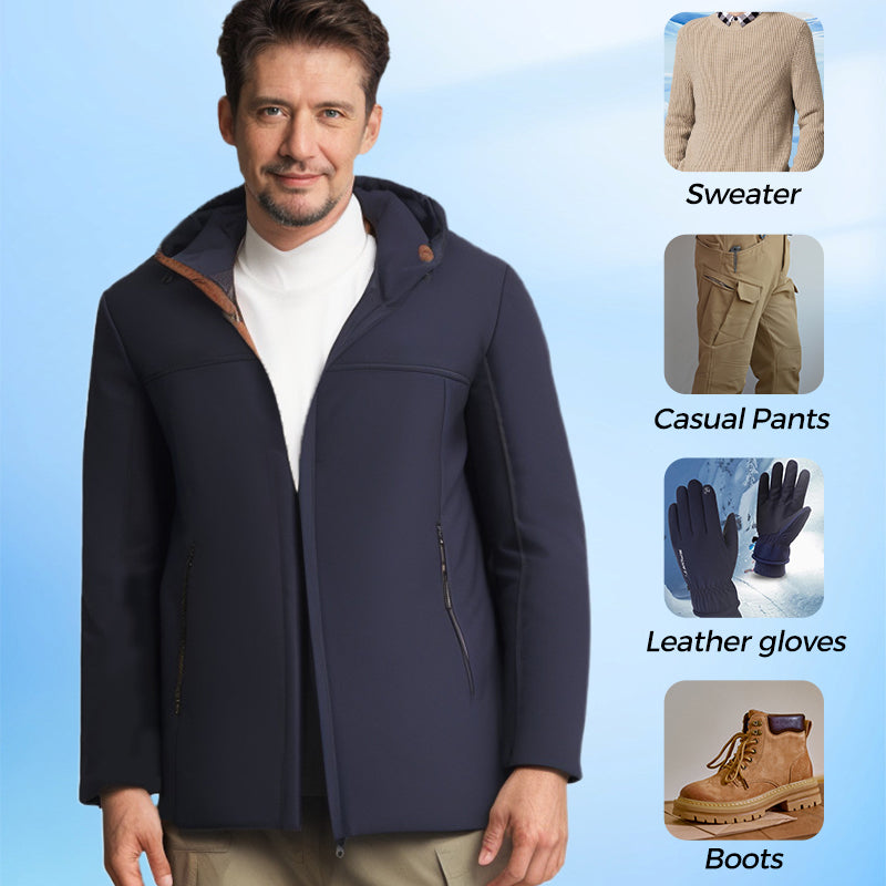 š„Warm Giftš„Menās Thermal Thick Hooded Parka Coat