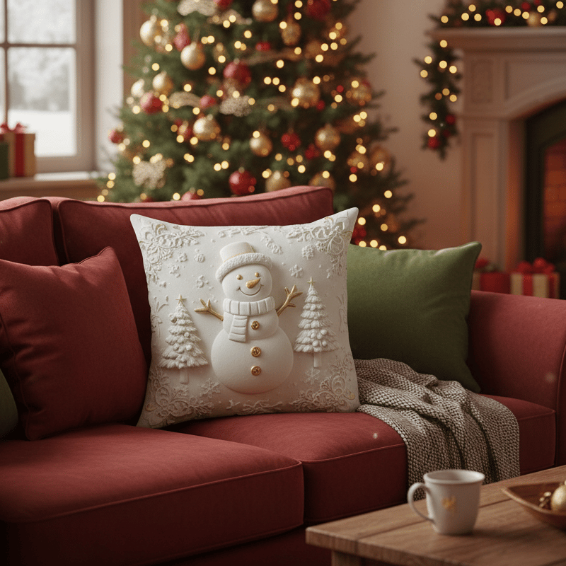 🎄Christmas 3D Printed Pillow✨