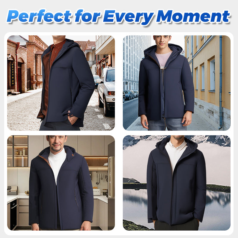 š„Warm Giftš„Menās Thermal Thick Hooded Parka Coat
