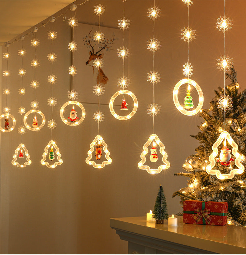 🎅Prévente de Noël🎁Guirlande lumineuse LED de Noël en cascade festive