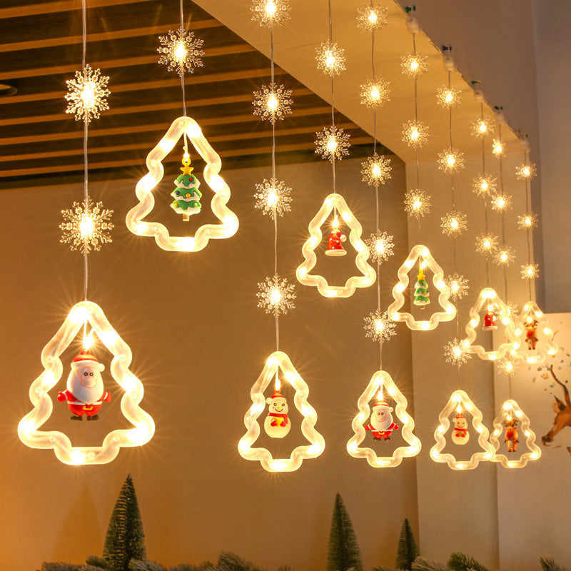 🎅Prévente de Noël🎁Guirlande lumineuse LED de Noël en cascade festive