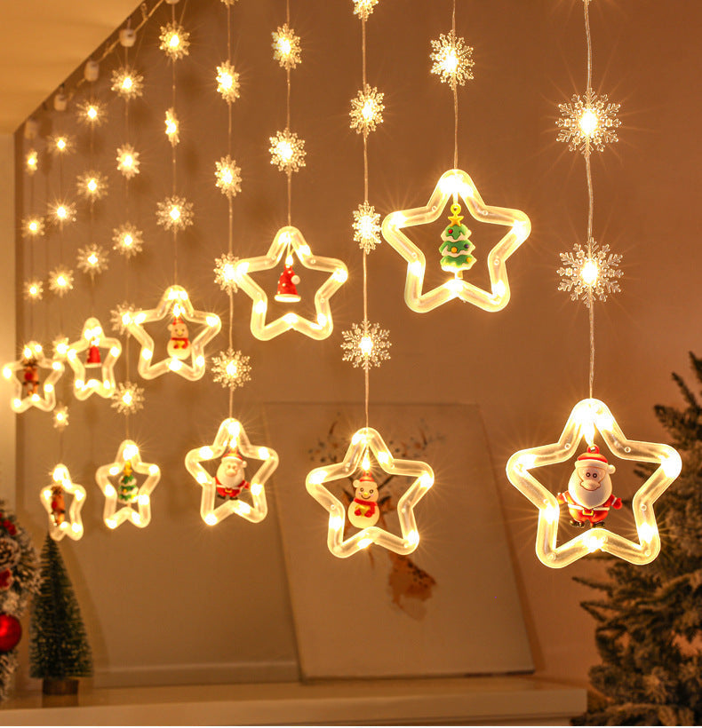 🎅Prévente de Noël🎁Guirlande lumineuse LED de Noël en cascade festive