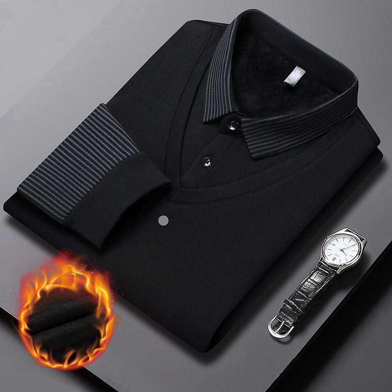 š Hot Saleš„Striped Lapel Fake Two-Piece Shirt