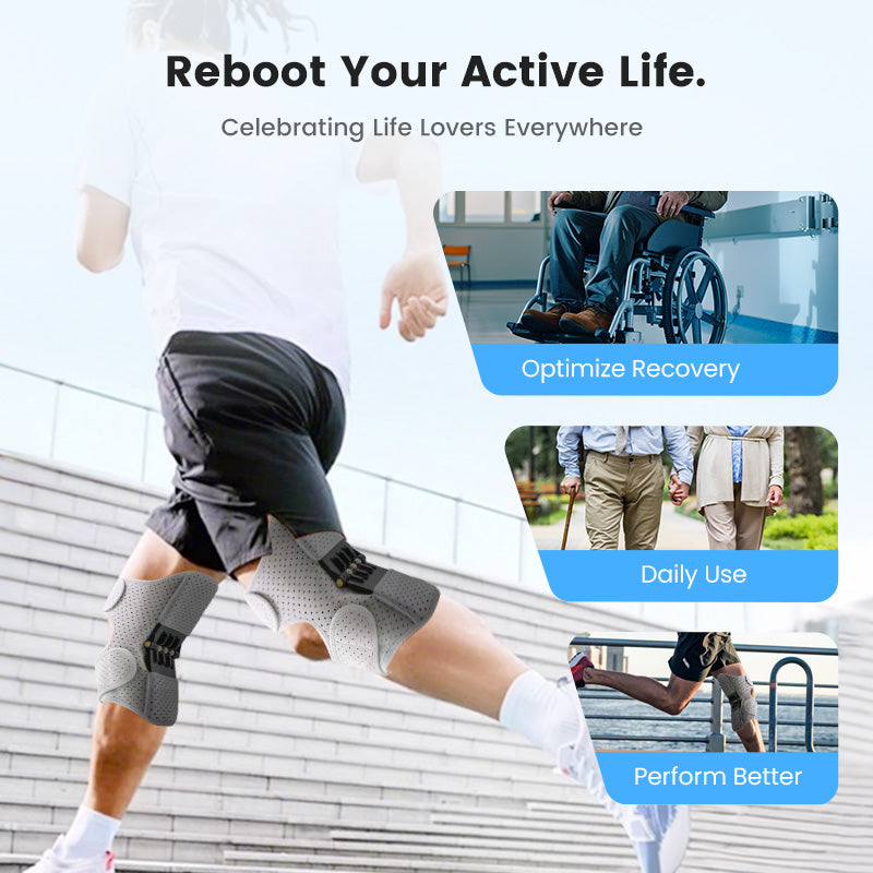 Booster di protezione del ginocchio regolabile per lo sport