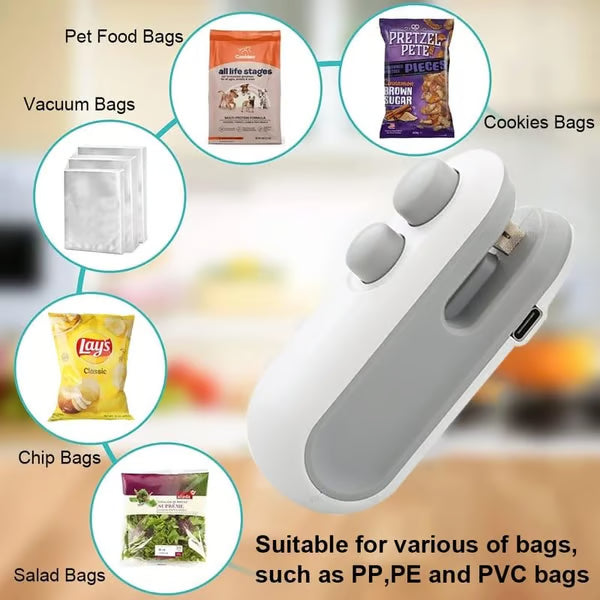 š„Buy 1 Get 1 Freeš„Small Household Portable Snack Plastic Bag Heat Sealing Machine