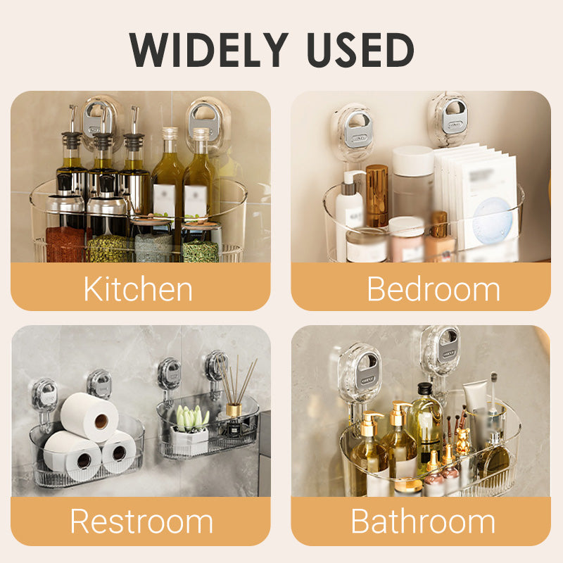 🔥Suction Cup Storage Rack with Drain Hole🔥