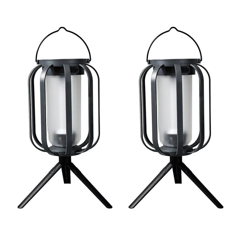 BougeRV 9 inch Solar lantern outdoor light with base, solar lantern outdoor waterproof light