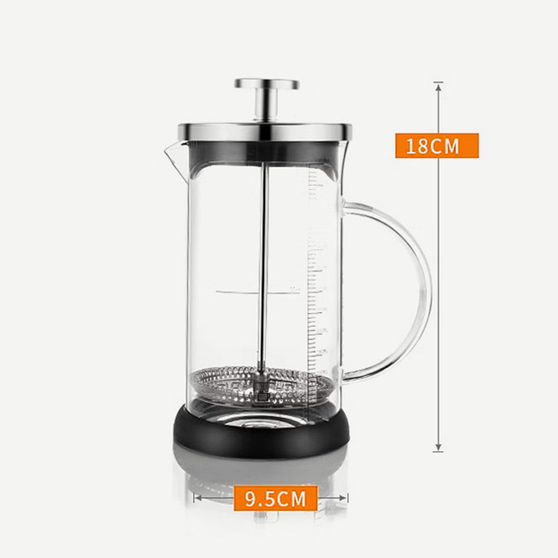 350 ml/600 ml Glass Handpump Mjölkskolv med handtag och skala