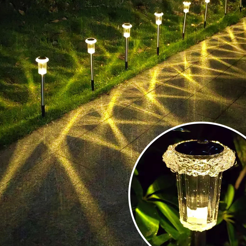 6 pezzi luci paesaggistiche impermeabili solari per cortile esterno