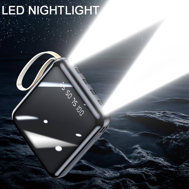 🔥SPEDIZIONE GRATUITA🔥Mini Power Bank da 20000 mAh a ricarica rapida con cavi integrati