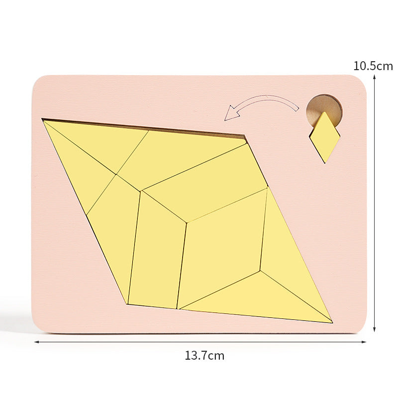 🧩 50% OFF NOW! ✨ Wooden Tangram Puzzle Board - 7 Colorful Geometric Shapes for Creative Pattern Sorting & Montessori Learning 🔺🔷