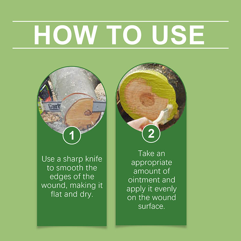 Ungüento antiséptico curativo para la herida de árboles