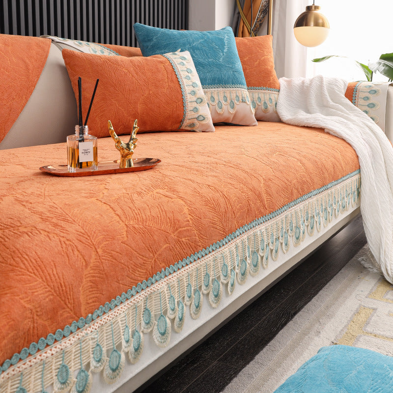 Couverture de canapé et coussin ultra-doux et coussin pour toutes les saisons