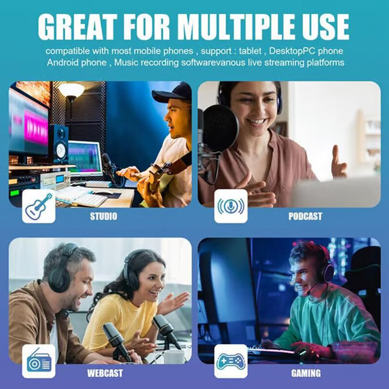 Live Streaming Audio Set with Microphone