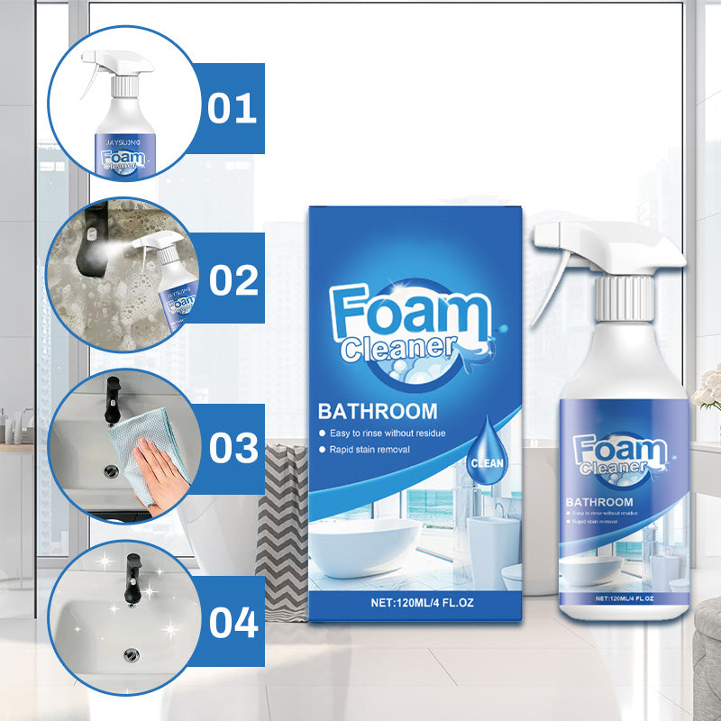 Spray per pulizia in schiuma del bagno