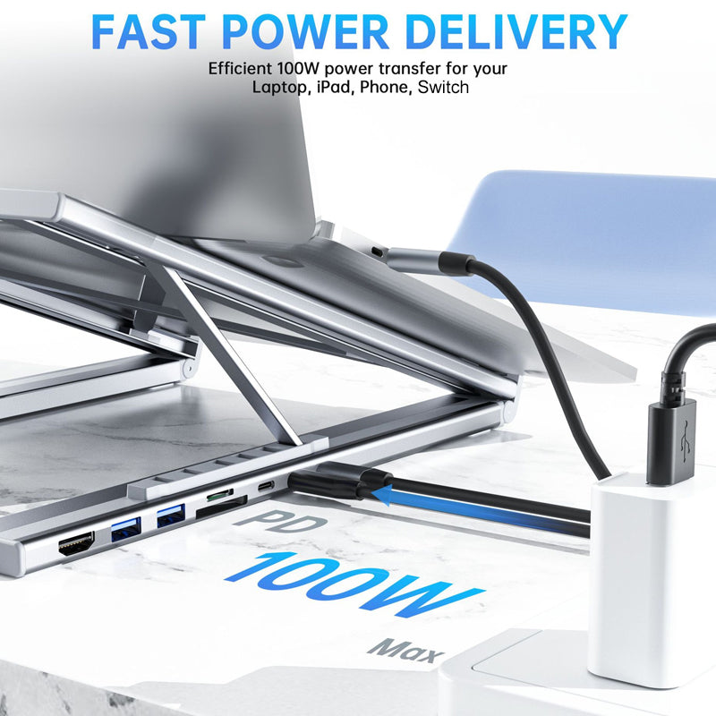 š USB-C Docking Station Laptop Stand with 4K HDMIā”