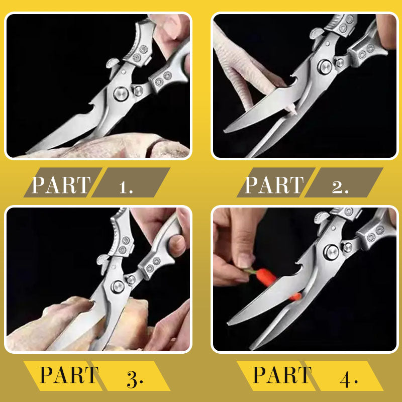 🔥 2025 Hot Sale 🔥Safe Multi-Functional Stainless Steel Kitchen Scissors