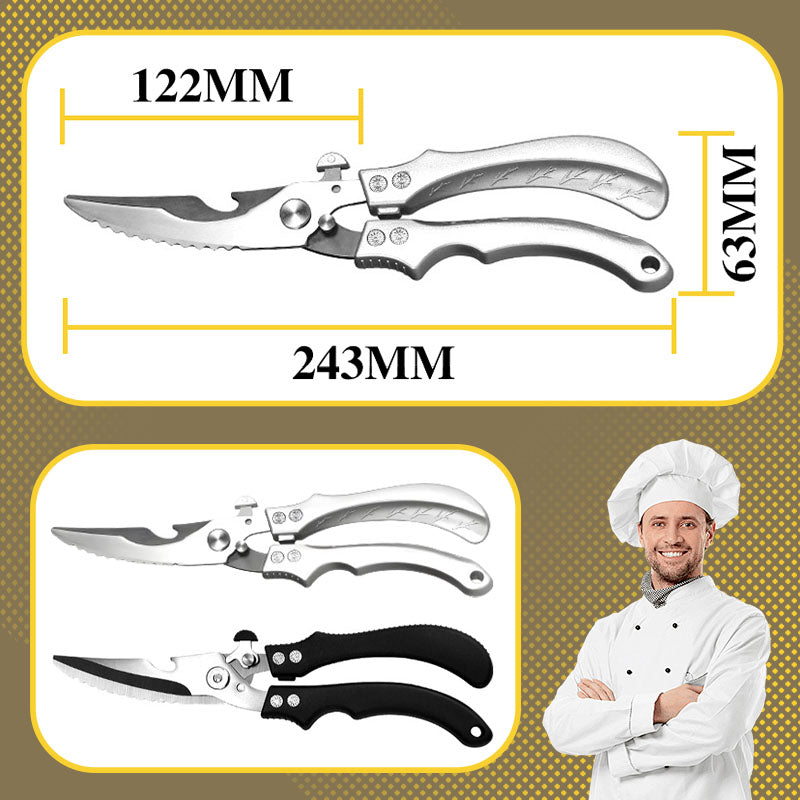 🔥 2025 Hot Sale 🔥Safe Multi-Functional Stainless Steel Kitchen Scissors