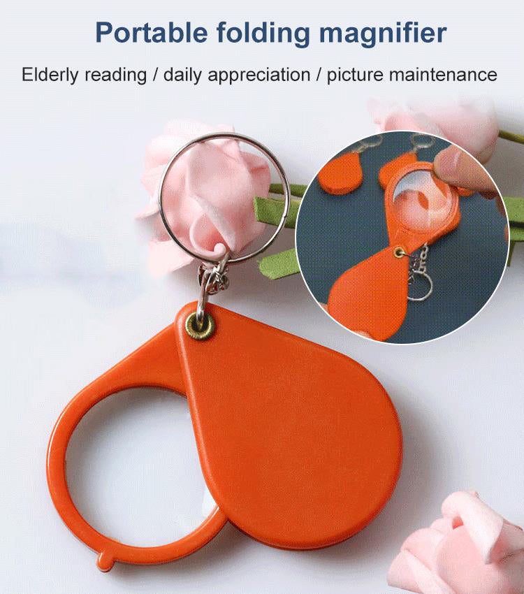 šMini Folding Magnifying Glass Key Chainš