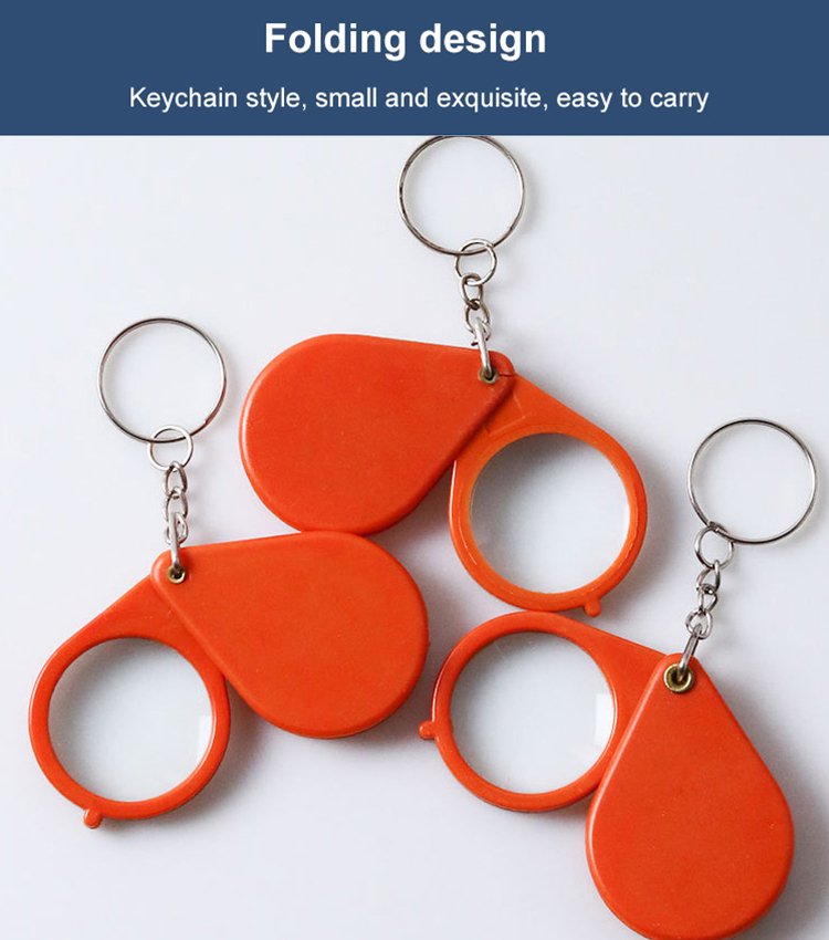 šMini Folding Magnifying Glass Key Chainš