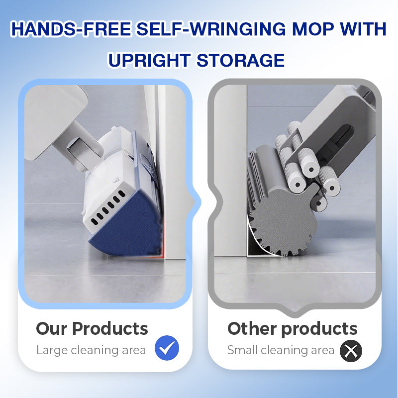 Hands-Free Self-Wringing Mop with Upright Storage