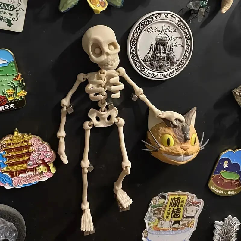 Vintage Skeleton Fridge Magnet