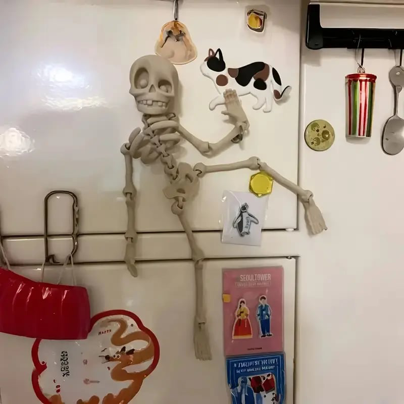 Vintage Skeleton Fridge Magnet