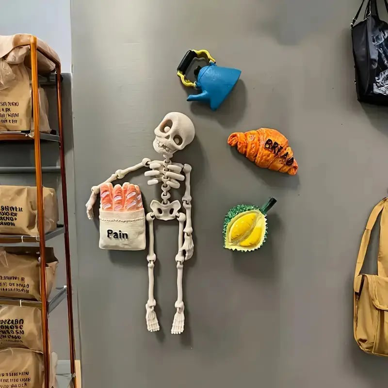 Vintage Skeleton Fridge Magnet