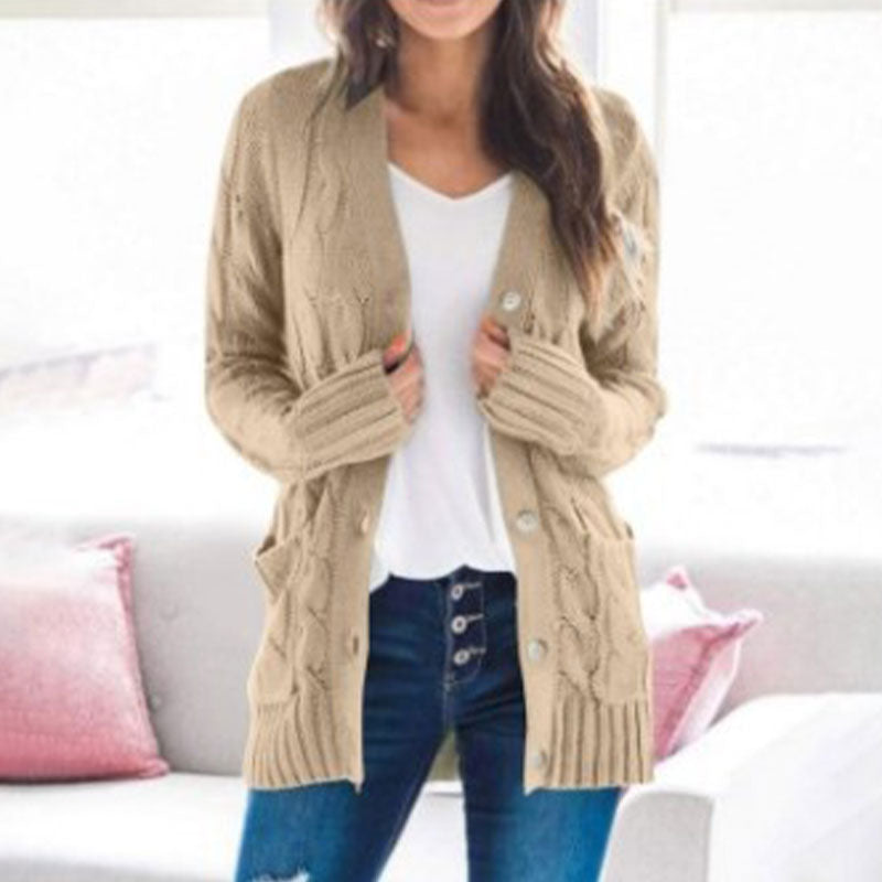 Women's Autumn Midi-Length Knit Sweater 🧥 – Layers Over Tees/Under Coats, Ideal for Office & Brunch Gatherings 💼
