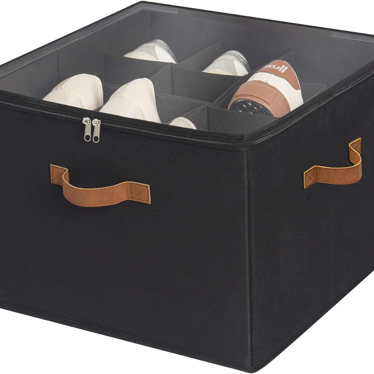 👟Transparent, foldable PVC shoe box, waterproof storage box for office