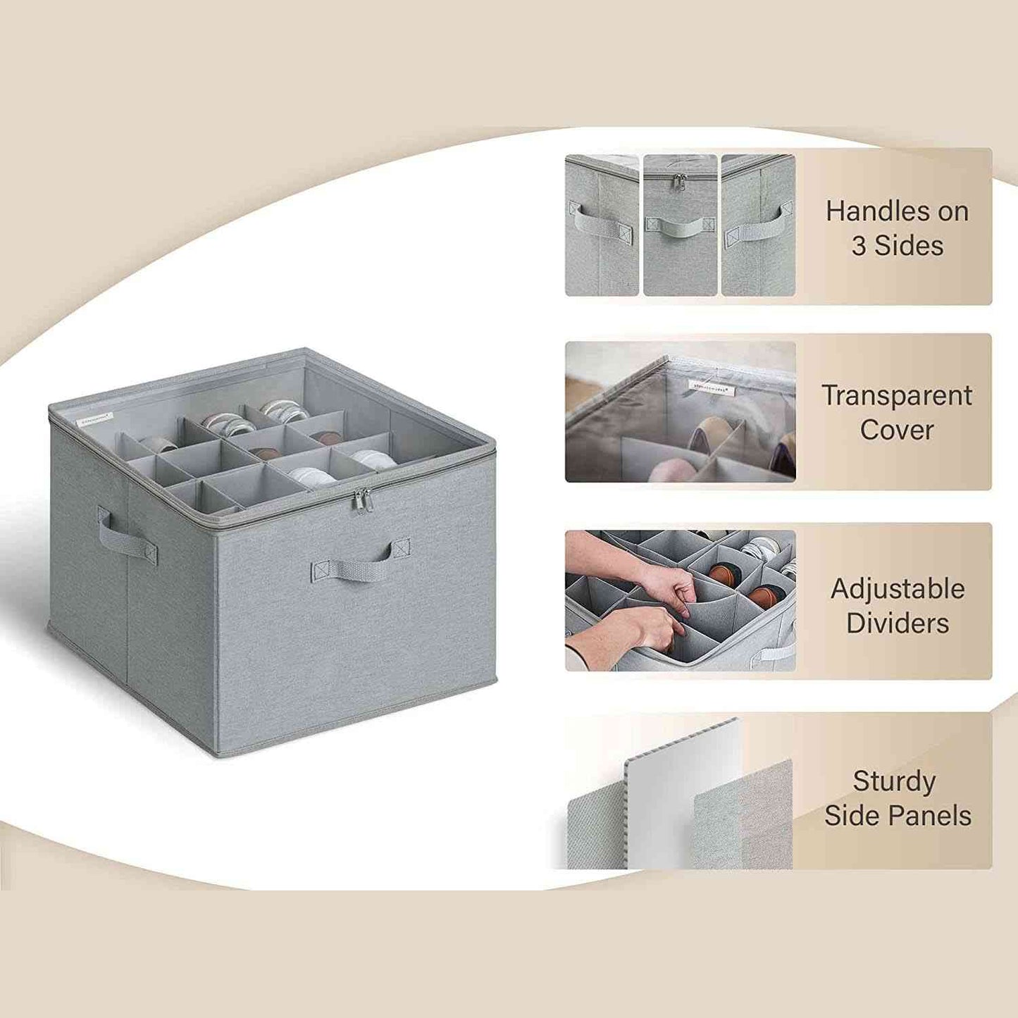 👟Transparent, foldable PVC shoe box, waterproof storage box for office