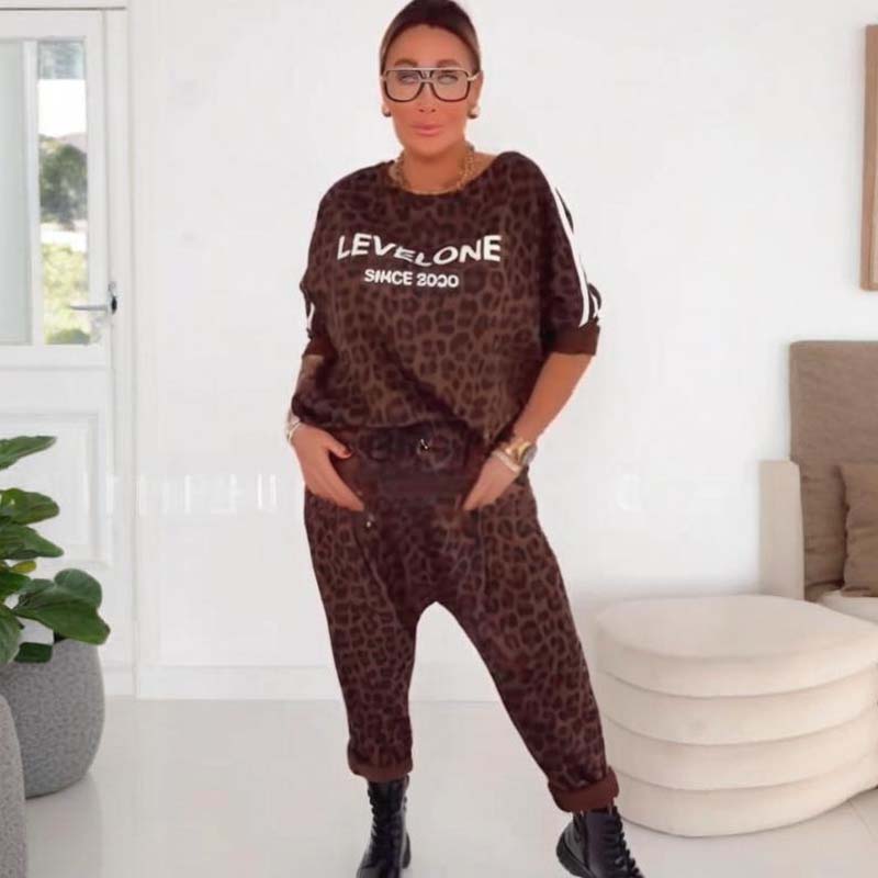 【S-5XL】Women's Fashion Leopard Print Suit – Versatile Everyday & Party Looks