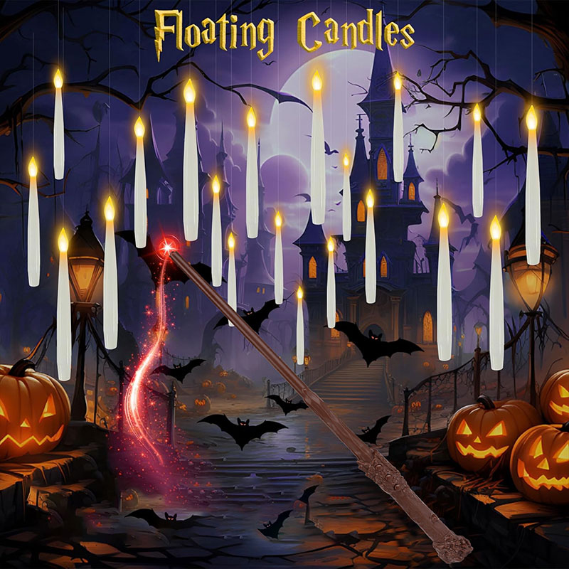 🎃Halloween Decorating Ideas 50% Off!👻Floating Candles with Wand