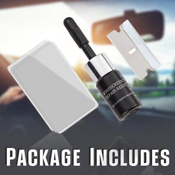 Quick Fix Glass Repair Kit| Works on Windshields & Phones