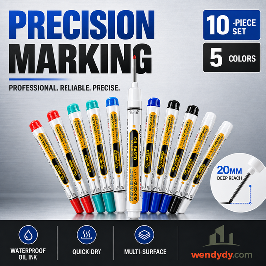 Precision Tip Quick-Dry Oil-Based Marker Pen-10pcs