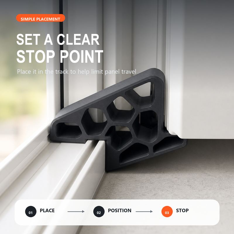 🔥Clearance price-Buy 1 Get 4 Free!🚪✨ Less Slamming--Secure Track Door Stop-5pcs