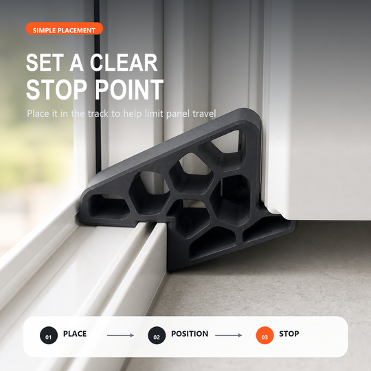 🔥Clearance price-Buy 1 Get 4 Free!🚪✨ Less Slamming--Secure Track Door Stop-5pcs
