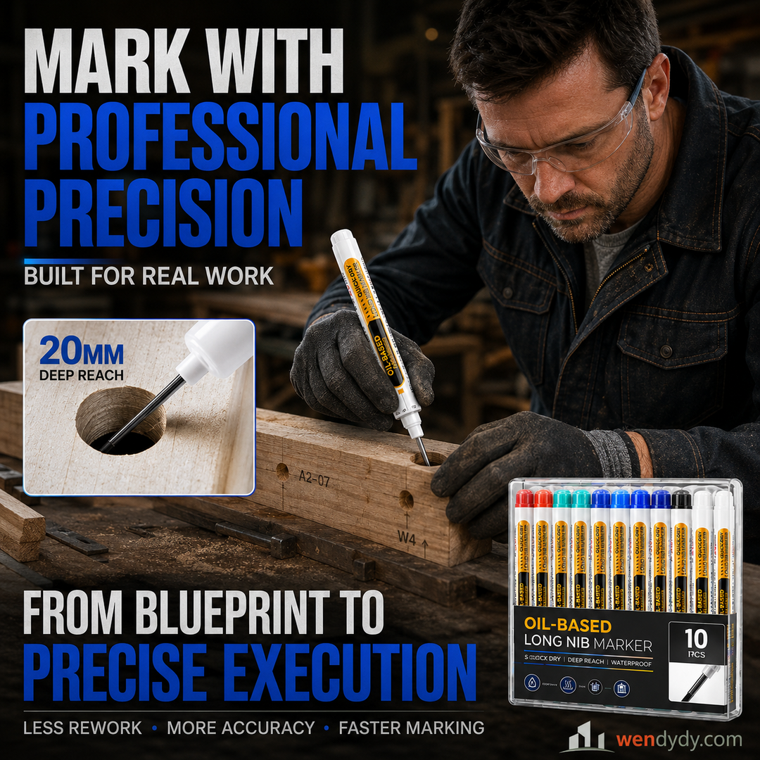 Precision Tip Quick-Dry Oil-Based Marker Pen-10pcs