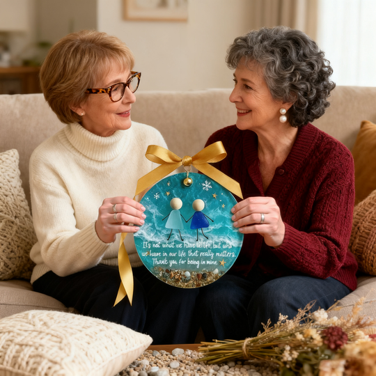 ⏳POSLEDNÍ VÝPRODEJ S 70% SLEVOU!⏰Vánoční ozdoba z moře přátelství ze skla🌊✨Tvarováno přírodou a ručně vyrobeno💝