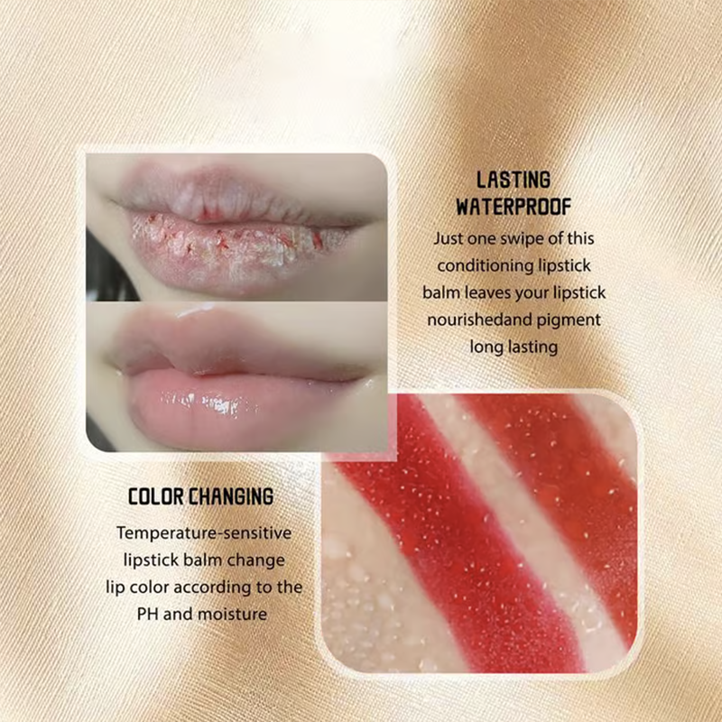 Transferproof Color-Changing Lipstick💄CrystalClear Color Alchemy 💋 Auto-Tints on Contact!